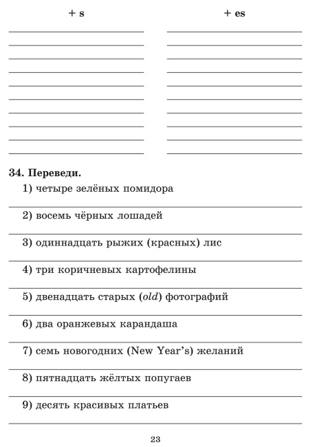 Английский язык на «отлично». Части речи. 3-4 класс