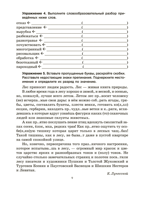 Русский язык на «отлично».  8 класс
