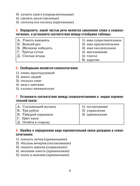 Русский язык. Тесты для тематического и итогового контроля. 11 класс