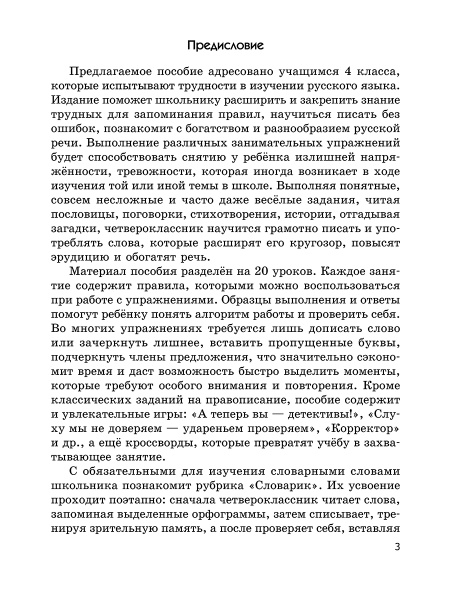 Русский язык на «отлично». 4 класс