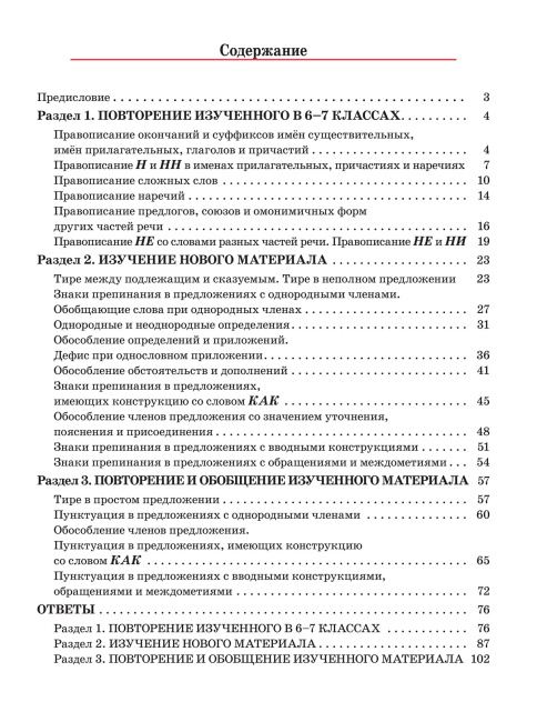 Русский язык. Тренажер по орфографии и пунктуации. 8 класс