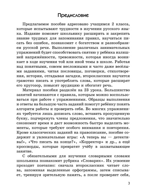 Русский язык на «отлично». 2 класс