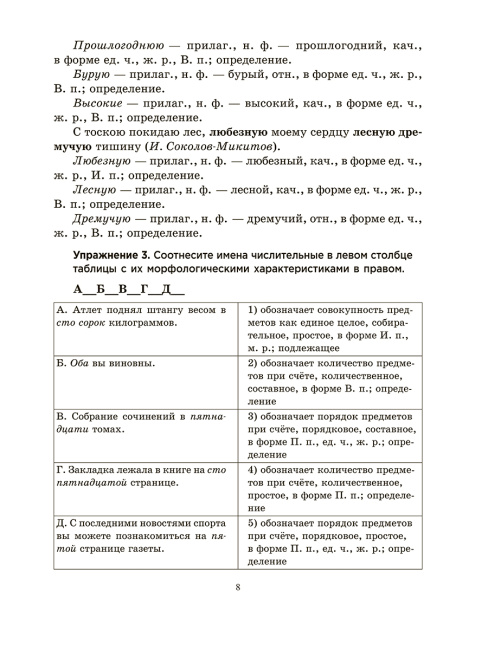 Русский язык на «отлично».  8 класс