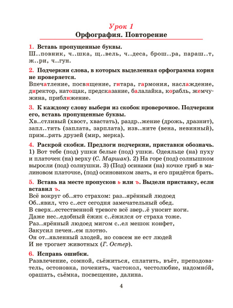 Русский язык. Тетрадь для повторения и закрепления. 5 класс