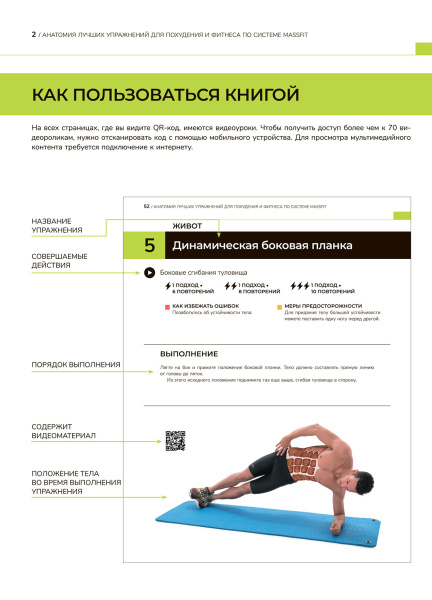 Анатомия лучших упражнений для похудения и фитнеса по системе Massfit