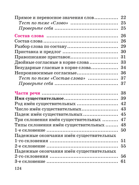 Русский язык в таблицах и схемах с мини-тестами: курс начальной школы
