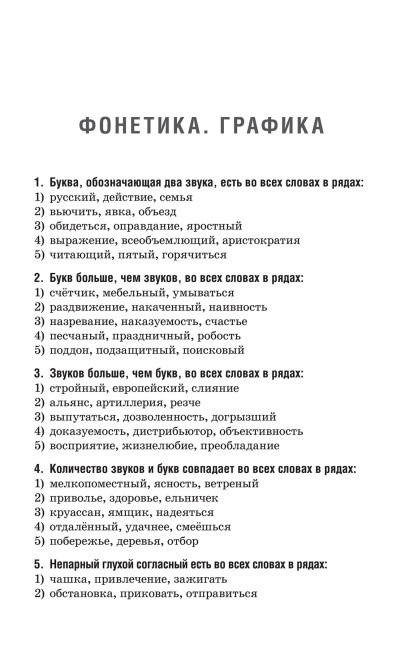 Русский Язык. Тематический тестовый тренажёр
